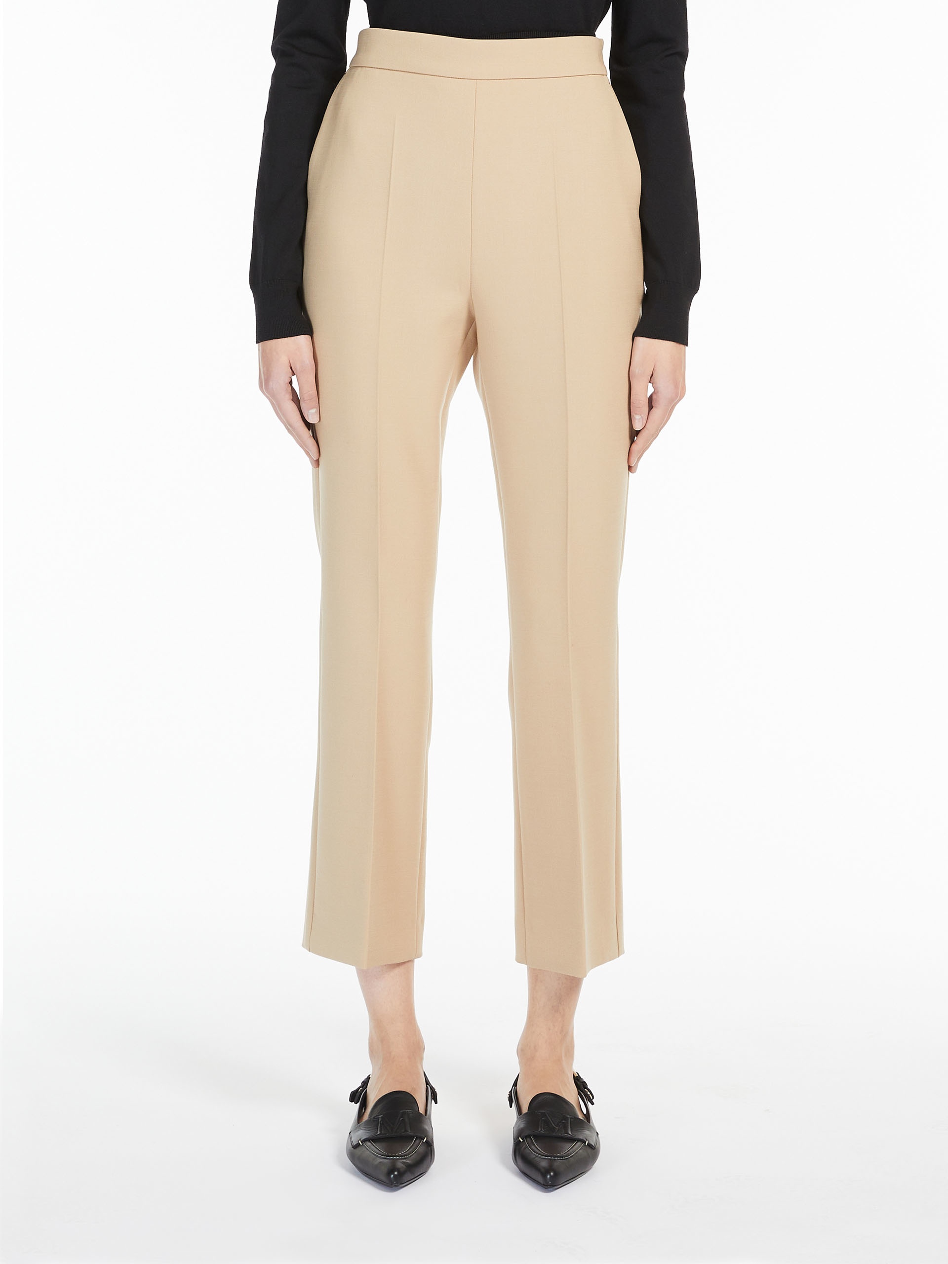 Stretch wool crêpe trousers - 3