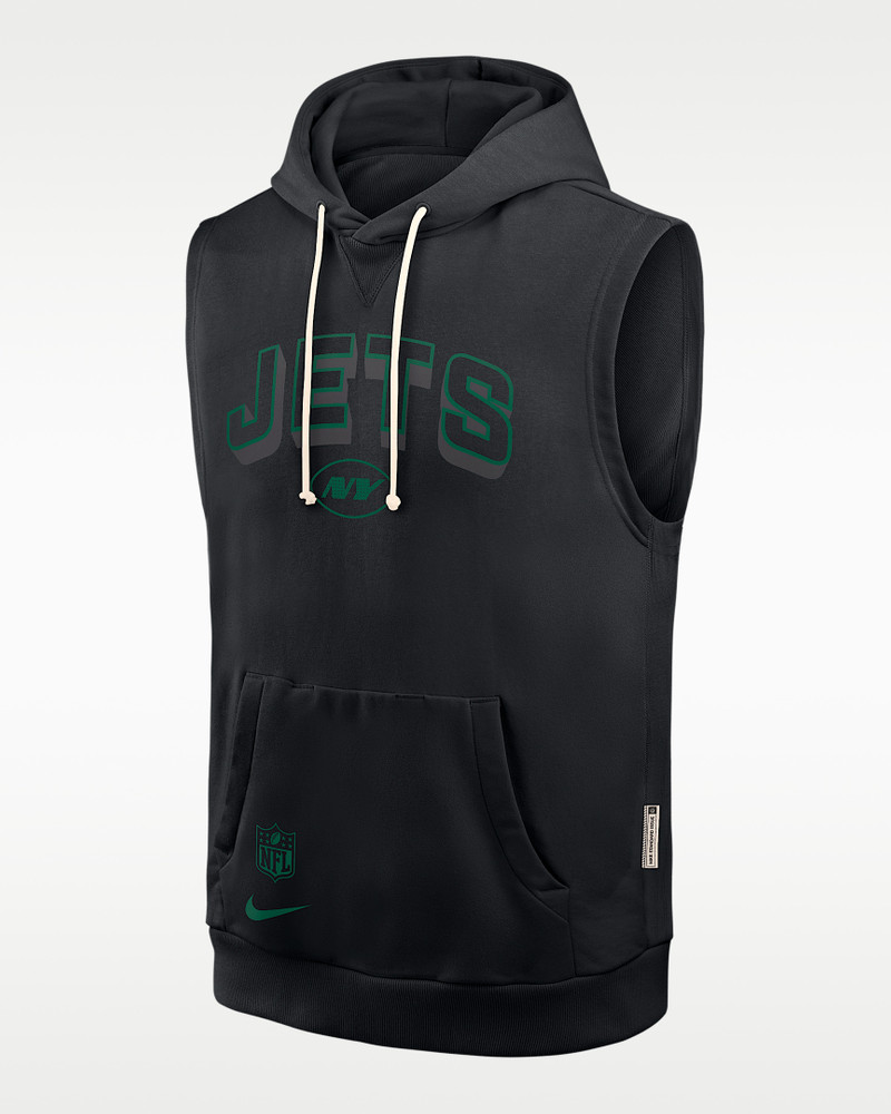 New York Jets Sideline Men's Nike Dri-FIT NFL Sleeveless Pullover Hoodie 1
