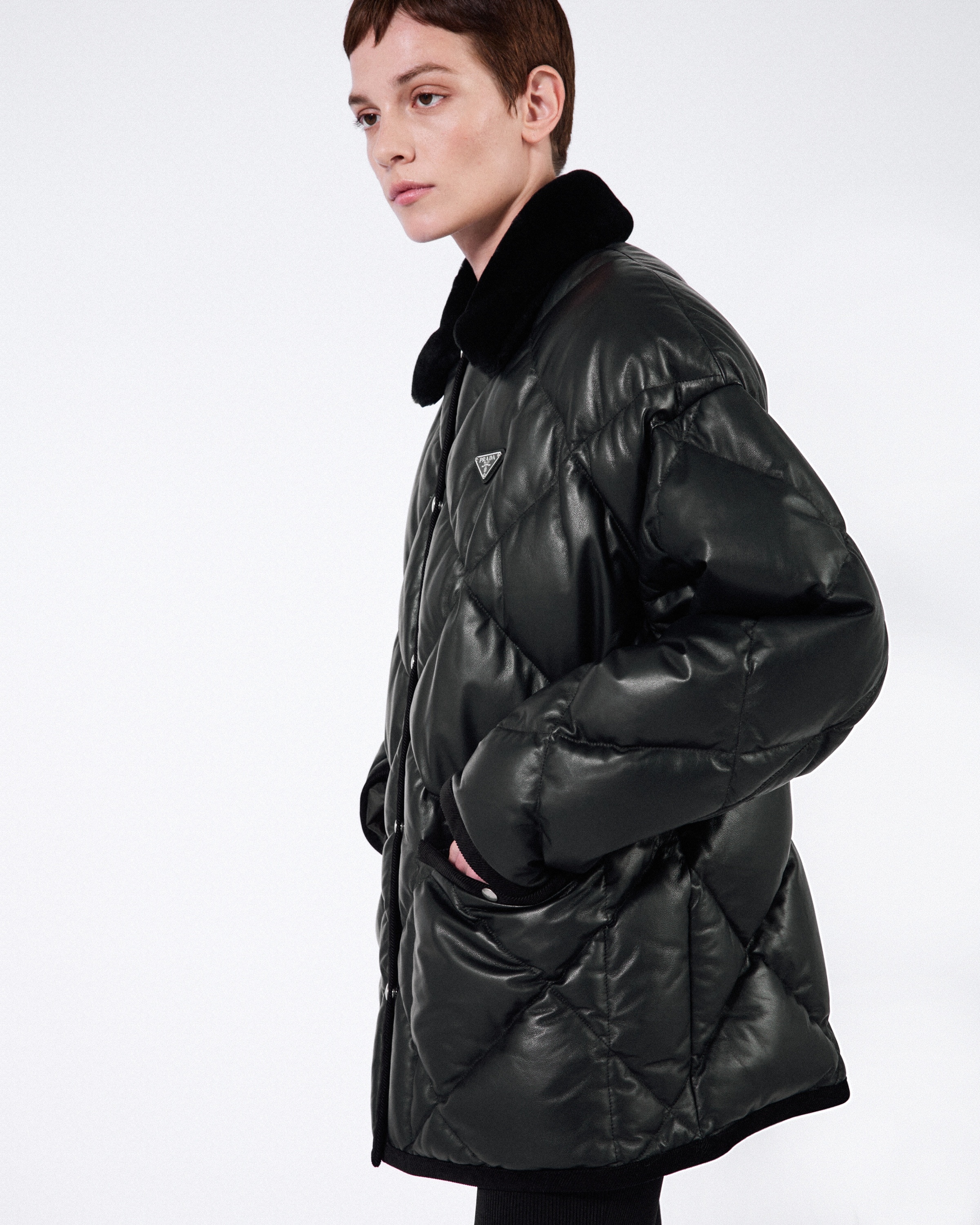Quilted nappa leather caban - 3