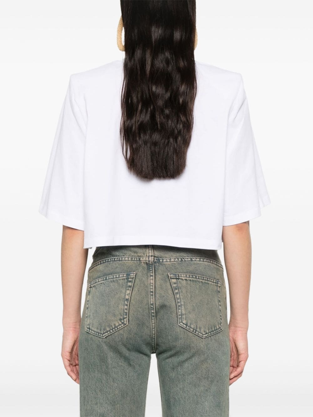 Zaely cotton cropped T-shirt - 4