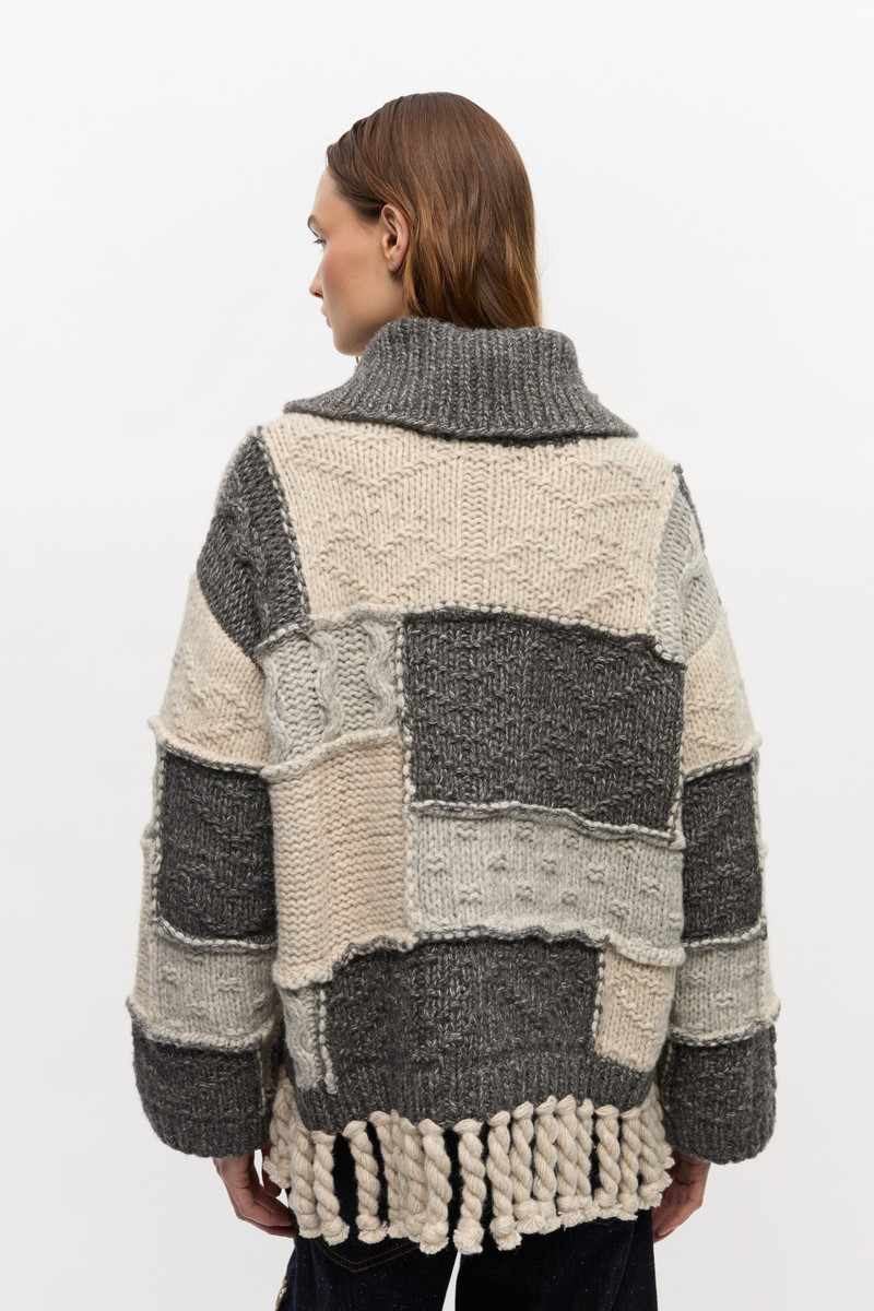 PATCHWORK FRINGE SWEATER 5
