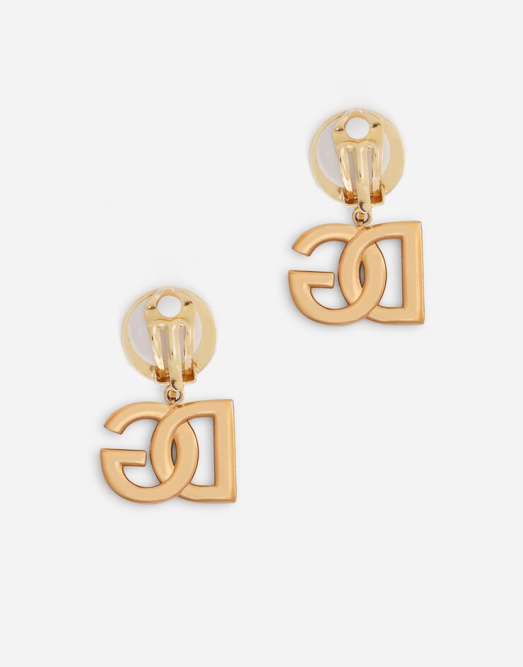 Hoop earrings with DG logo - 3