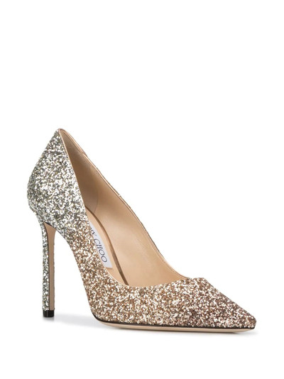 JIMMY CHOO Romy 85mm glitter pumps outlook