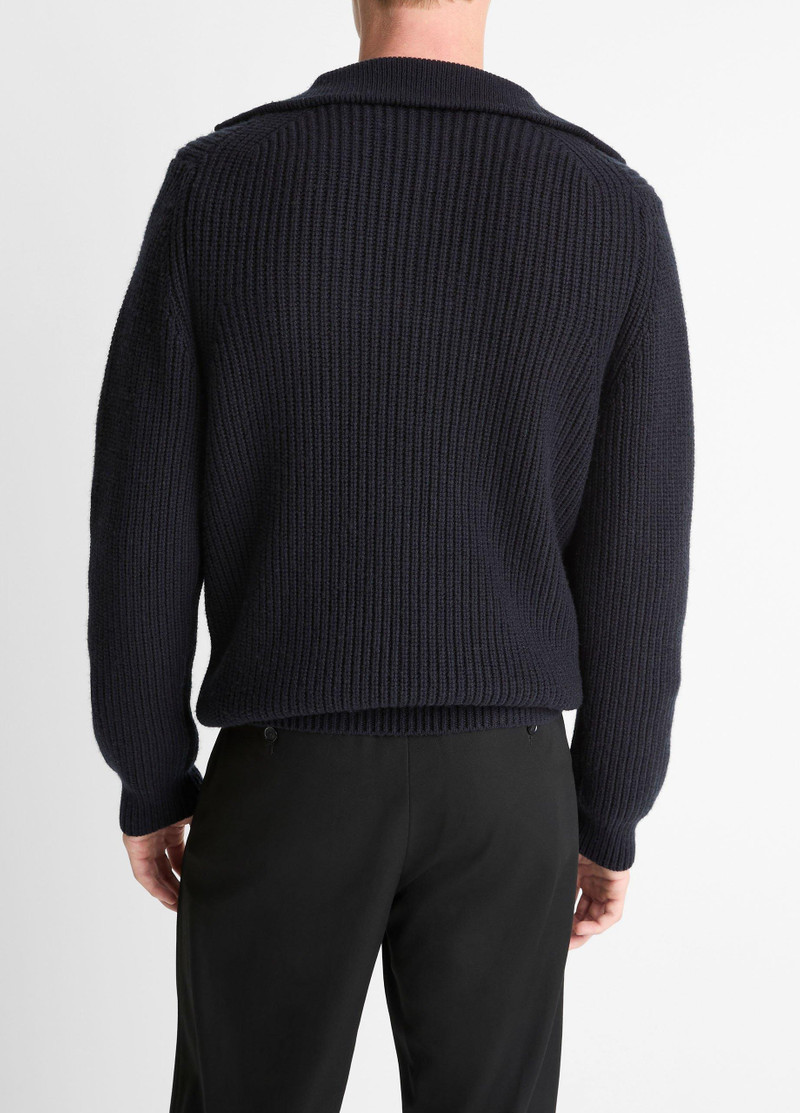 Vince Heirloom Shaker Wool-Cashmere Quarter-Zip Sweater outlook