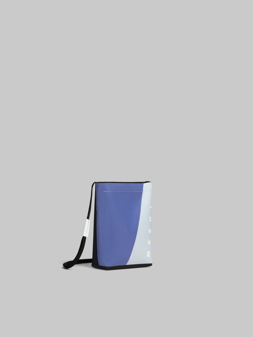 PURPLE AND BLUE TRIBECA CROSSBODY BAG WITH SHOELACE STRAP - 6