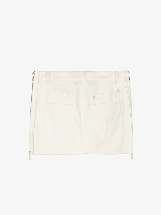 MINI SKIRT IN DENIM WITH ZIPS - 2