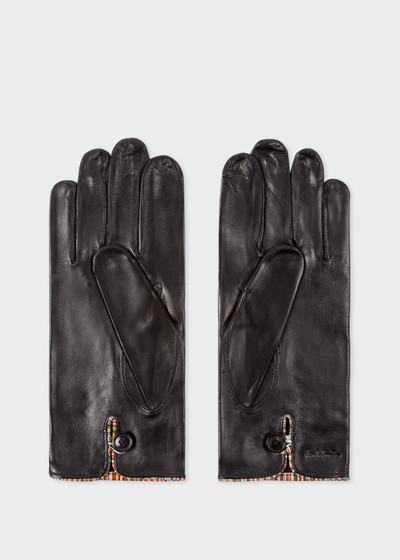 Paul Smith Leather Gloves With 'Signature Stripe' Piping outlook