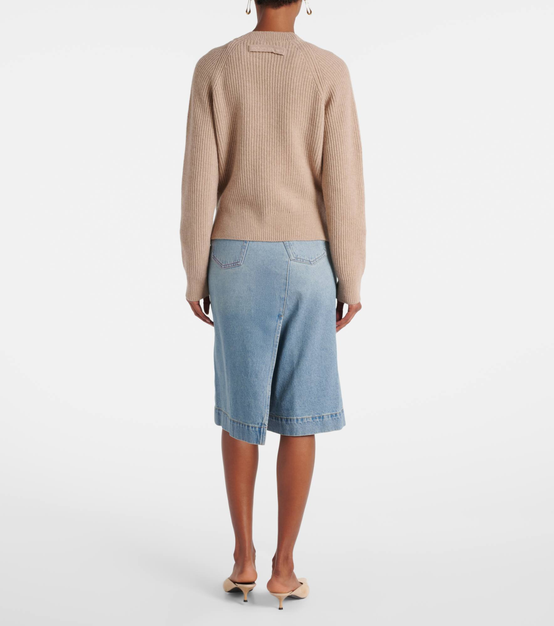 Ribbed-knit wool and cashmere cardigan - 3