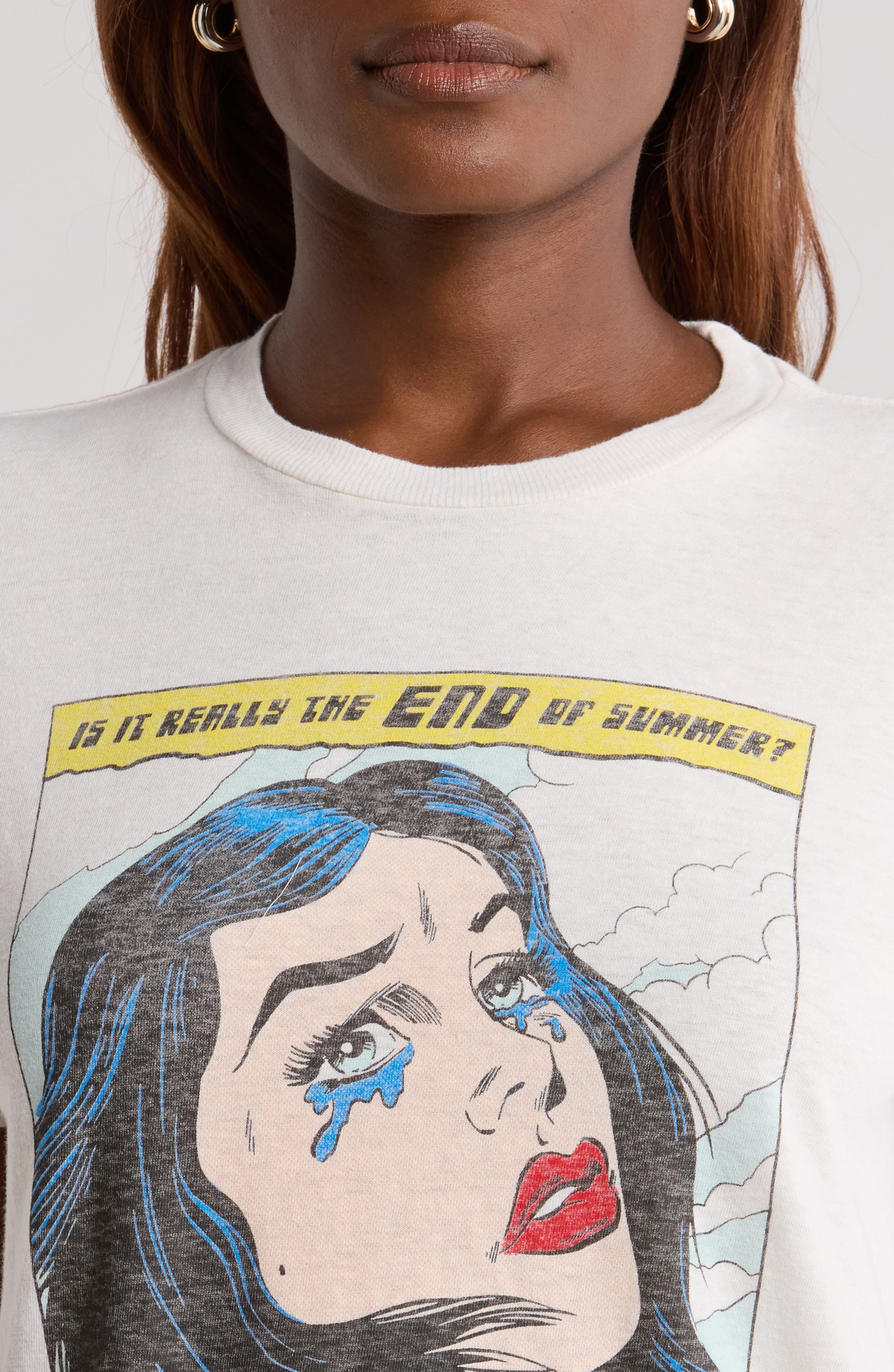 Re/Done '70s Relaxed Cotton Graphic T-Shirt in Vintage White at Nordstrom - 4