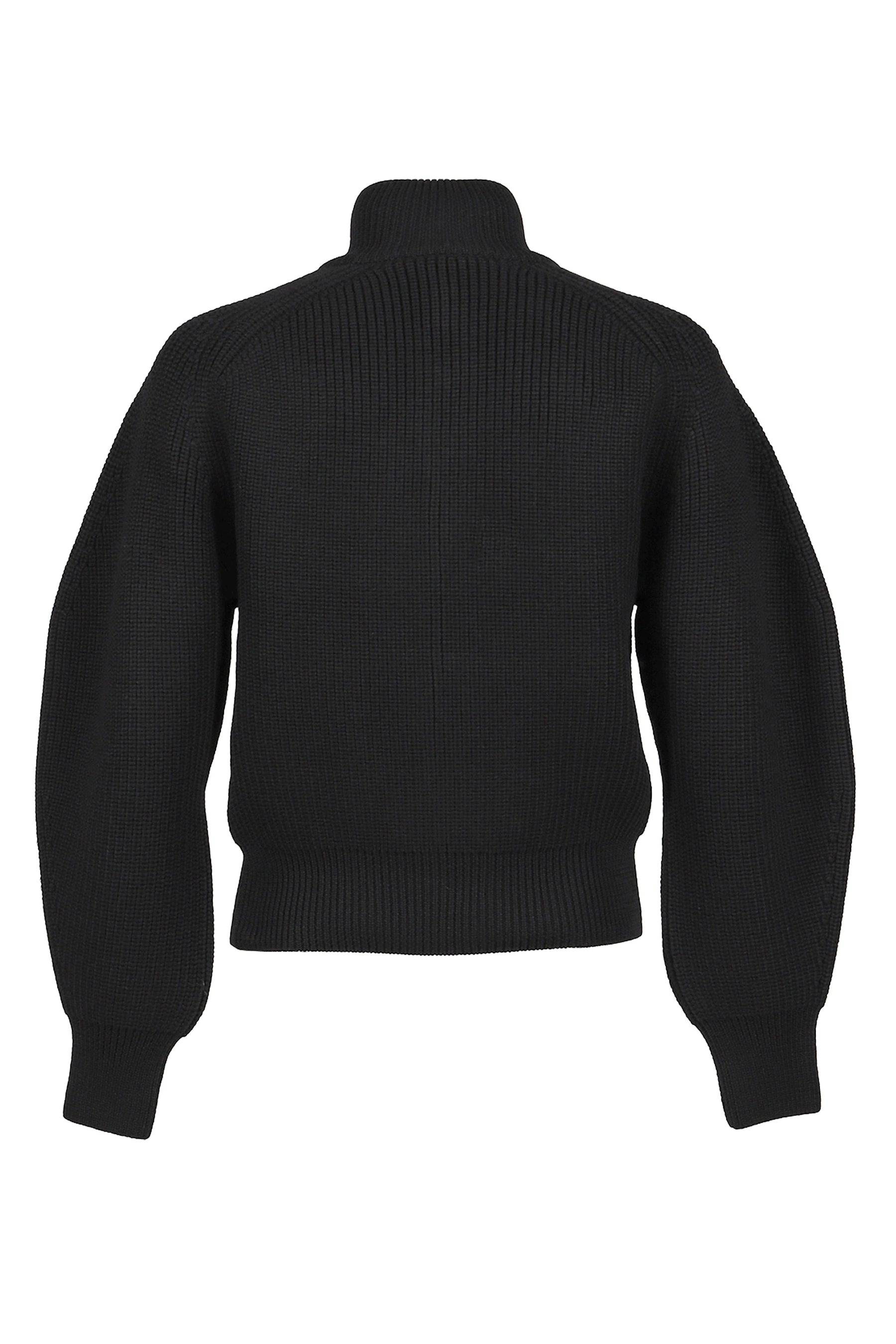 LE CARDIGAN ZIPPE MERINO / BLK - 2