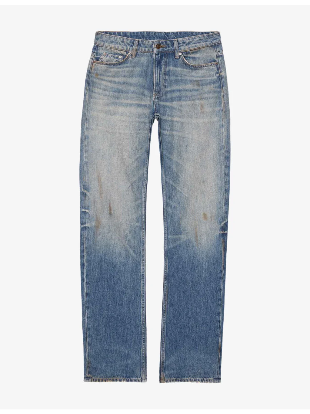 Nat Straight-Leg Low-Rise Jeans - 1