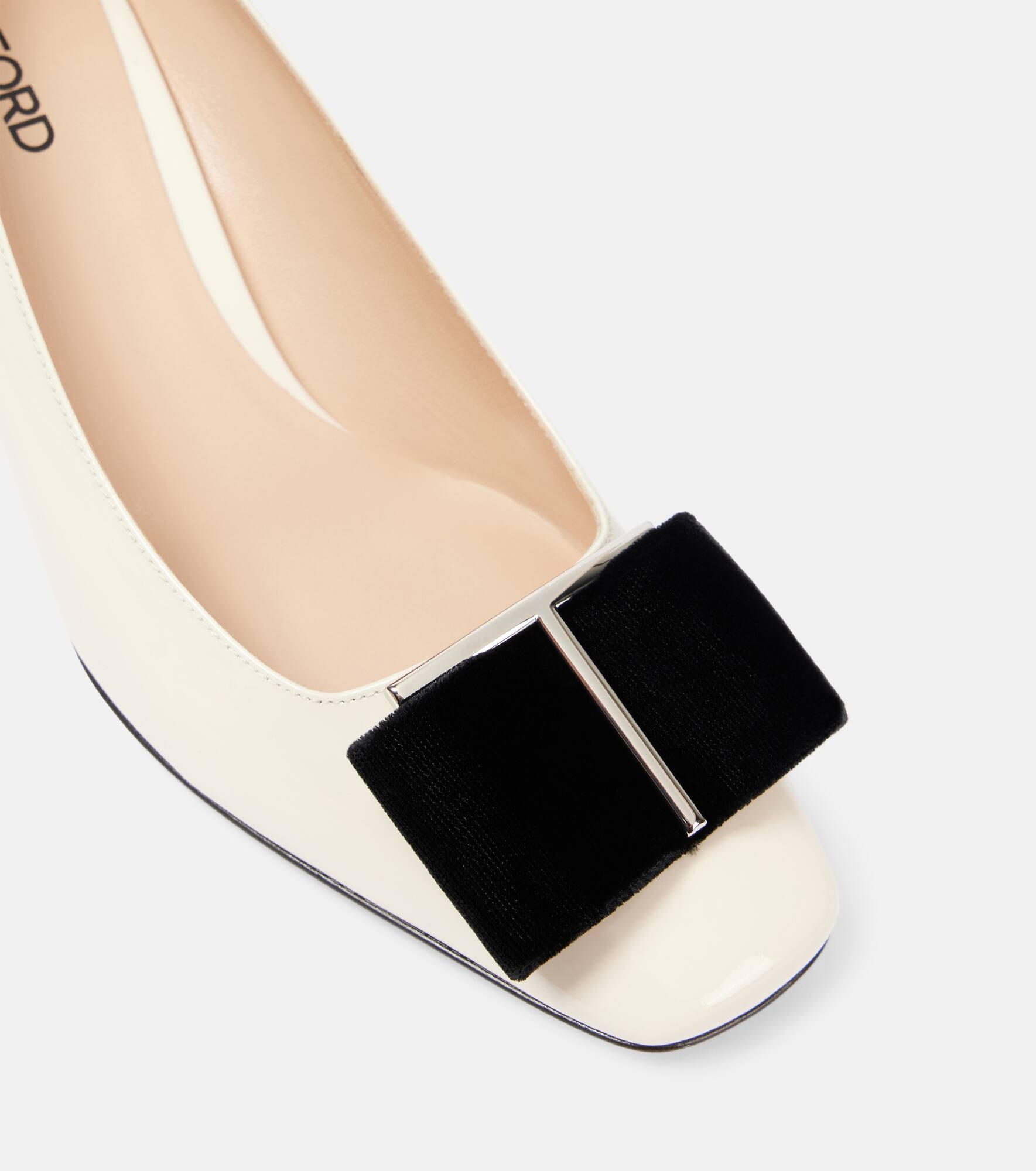 Audrey 55 bow-detail patent leather pumps - 5