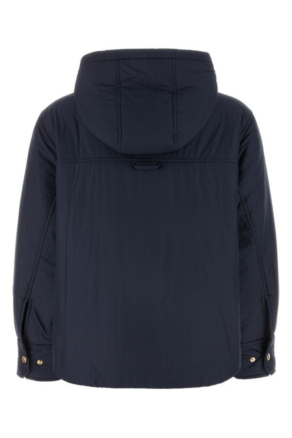 Thom Browne Woman Navy Blue Polyester Down Jacket - 2