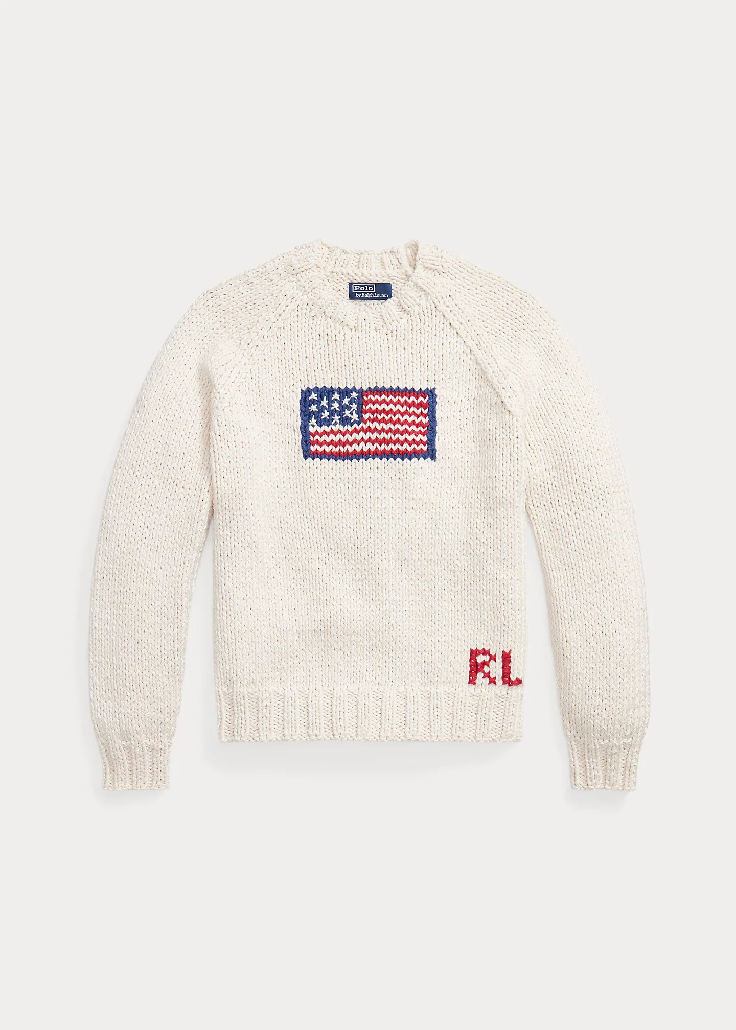 Flag Cotton Raglan-Sleeve Sweater - 1
