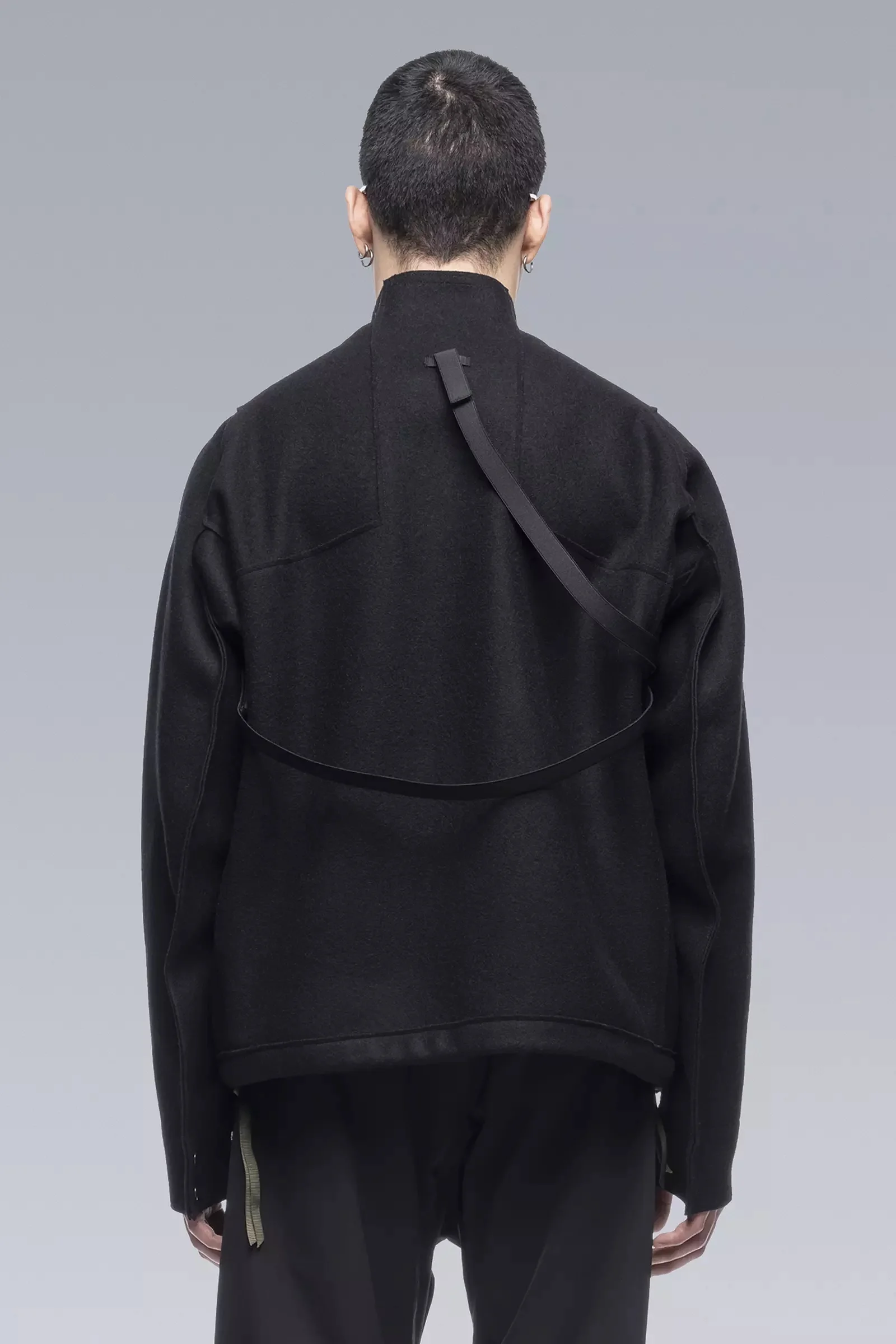 ACRONYM J70-BU Burel® Wool Jacket Black | REVERSIBLE