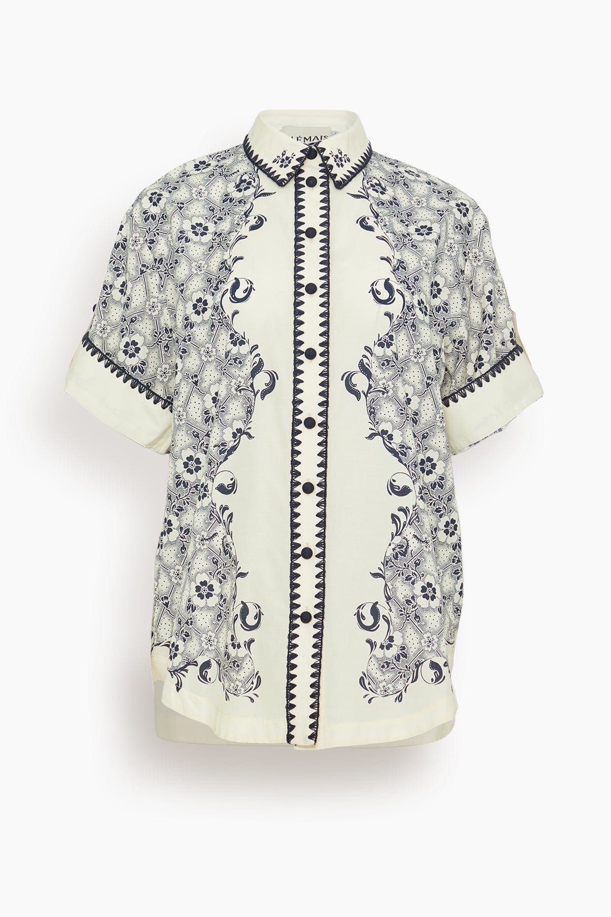 Airlie Shirt in Navy/Cream - 1