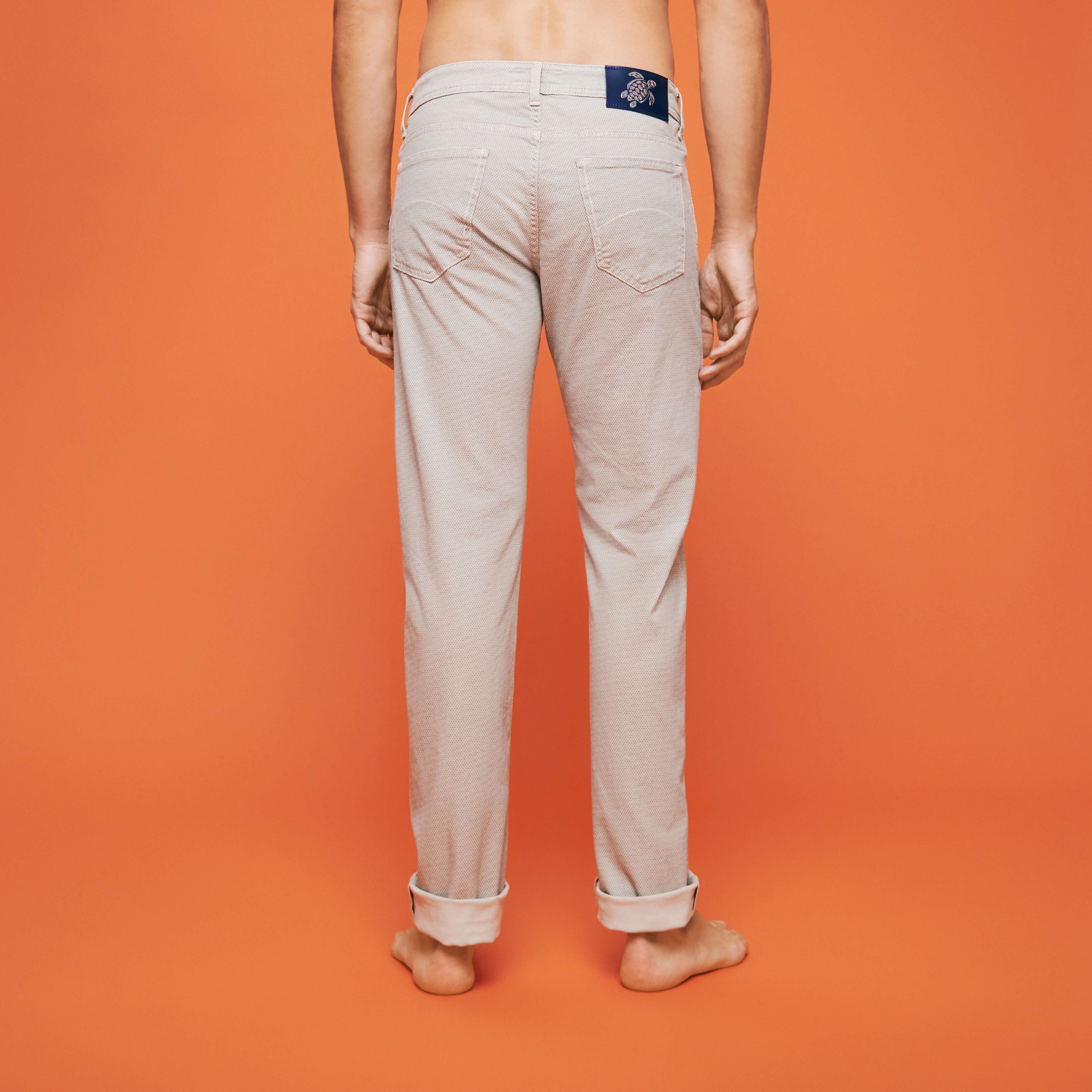 Men 5-Pockets printed Denim Pants Micro Dot - 4