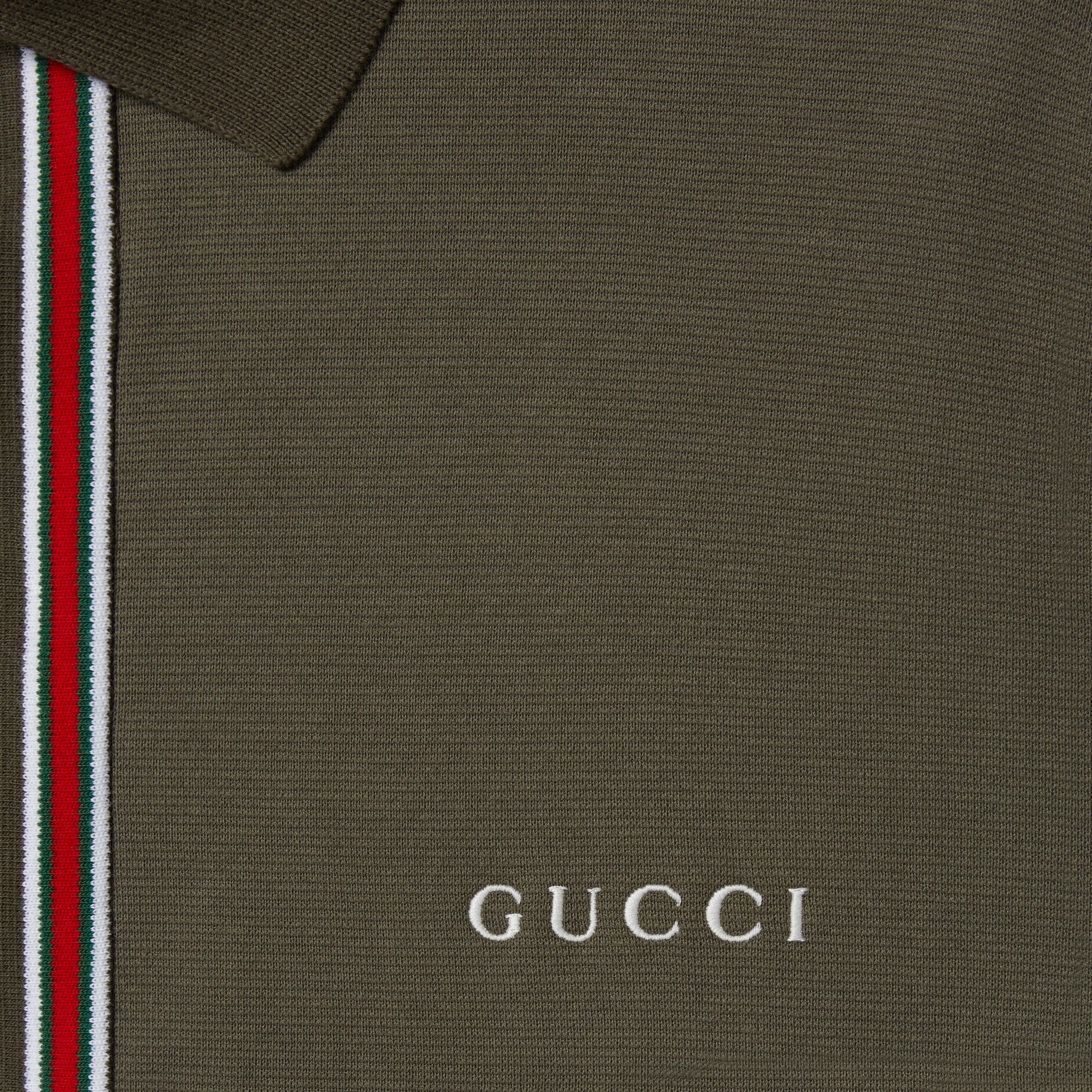 Cotton piquet polo shirt with embroidery - 6