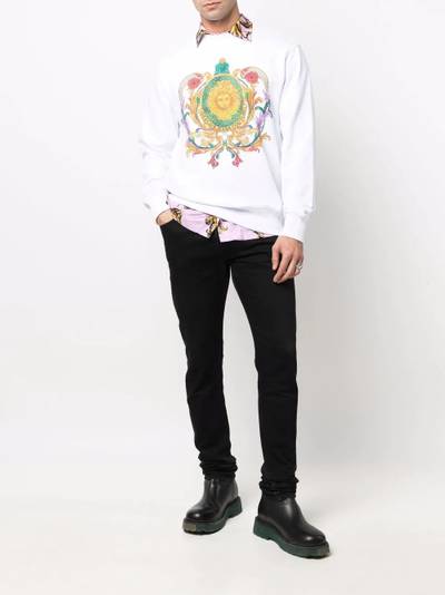 VERSACE JEANS COUTURE logo-print cotton sweatshirt outlook