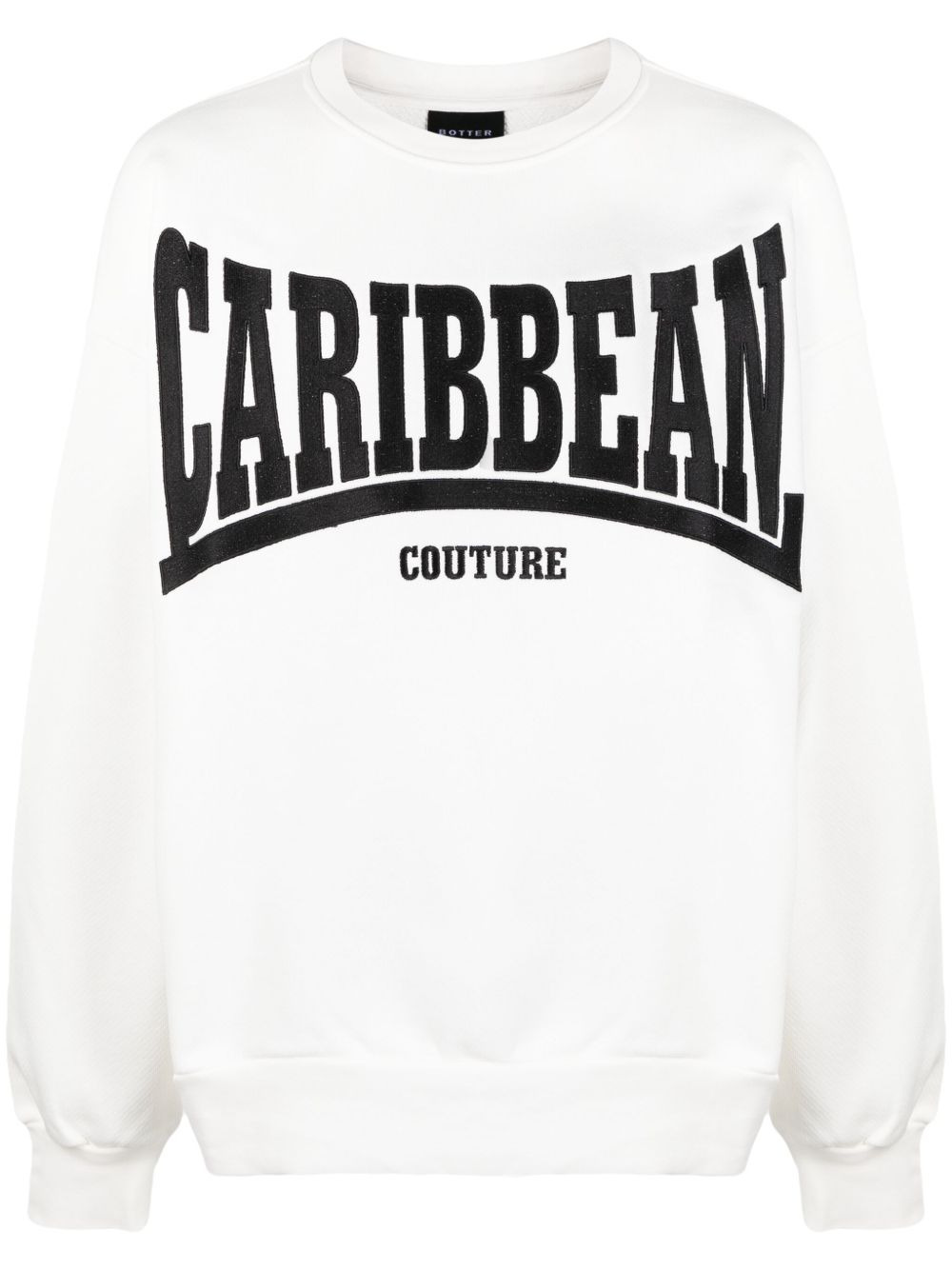 text-print organic cotton sweatshirt - 1