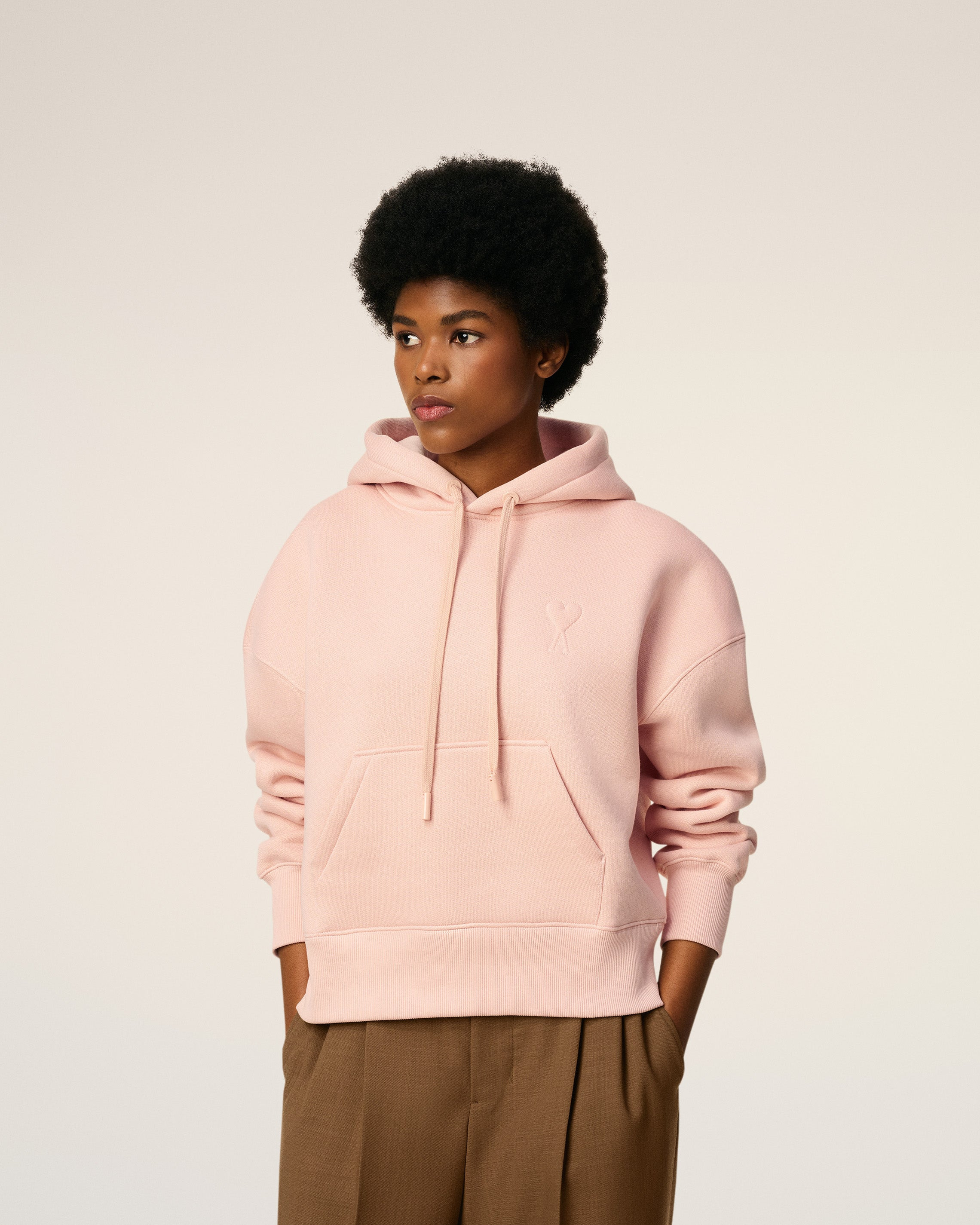 PINK COTTON AMI DE COEUR HOODIE - 3