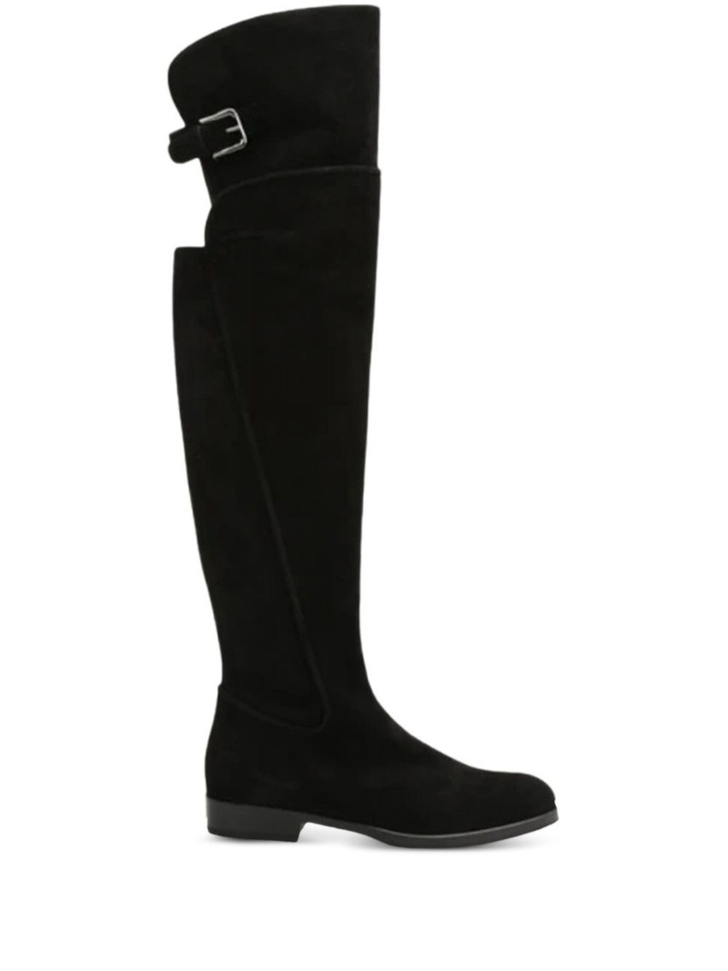 buckle-fastening suede boots 1