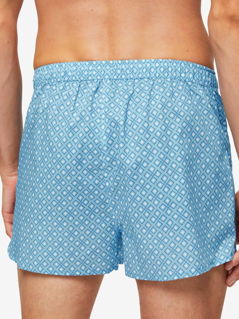 Men's Modern Fit Boxers Ledbury 56 Cotton Batiste Blue - 7