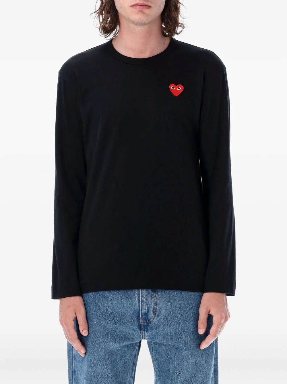 heart-motif long-sleeve T-shirt - 1