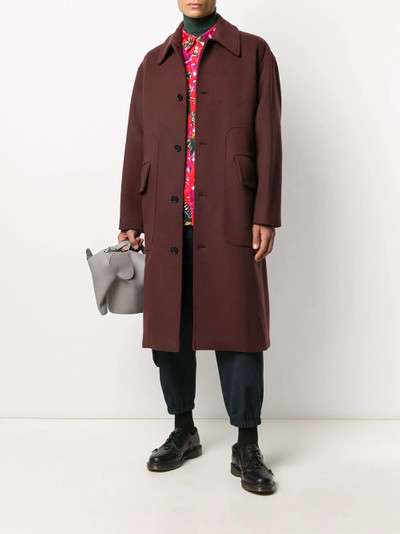 MSGM virgin wool mid-length coat outlook