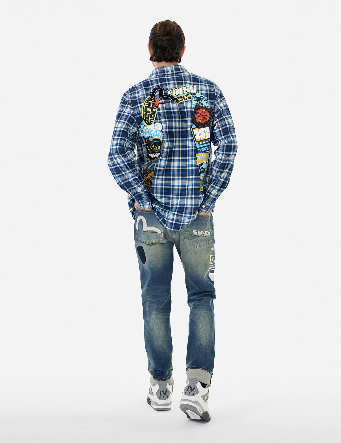 MULTI-LOGO DAICOCK PRINT RELAX FIT CHECK SHIRT - 5