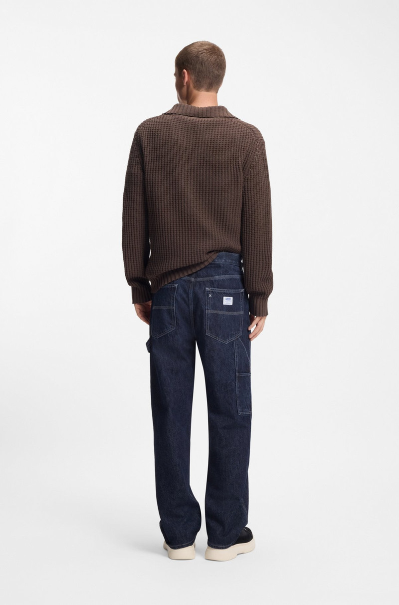 BAGGY-FIT JEANS IN DARK-BLUE DENIM 4
