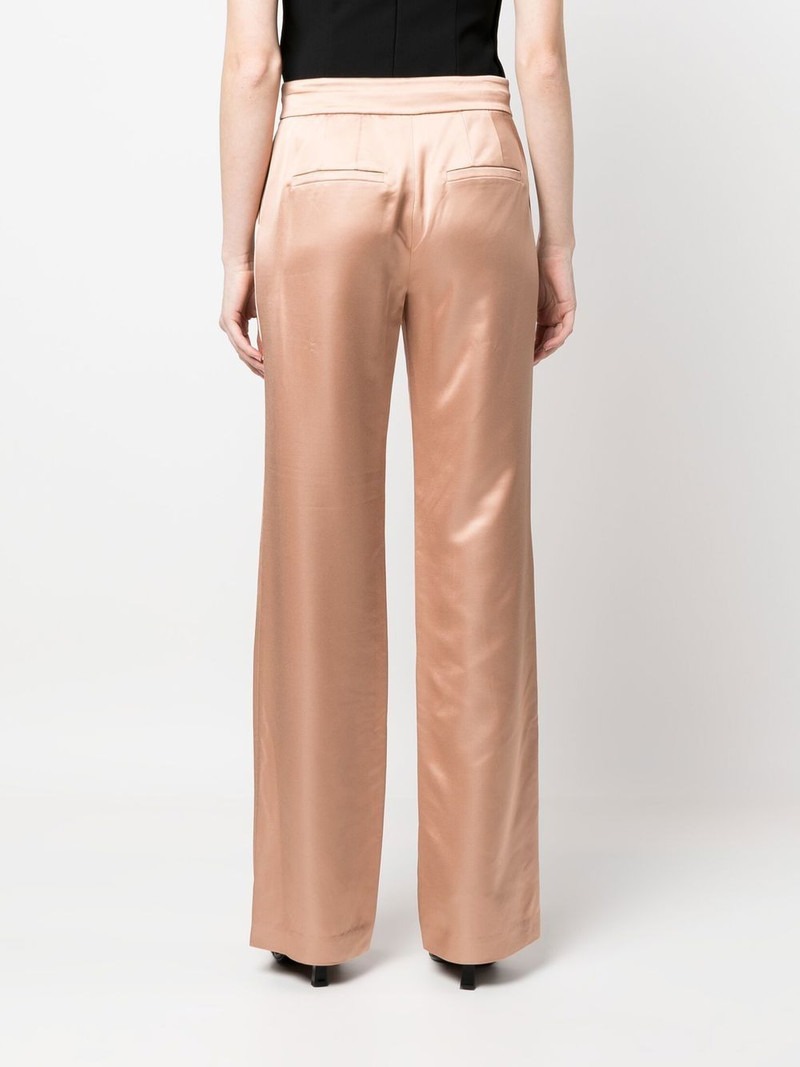 straight-leg satin trousers 4