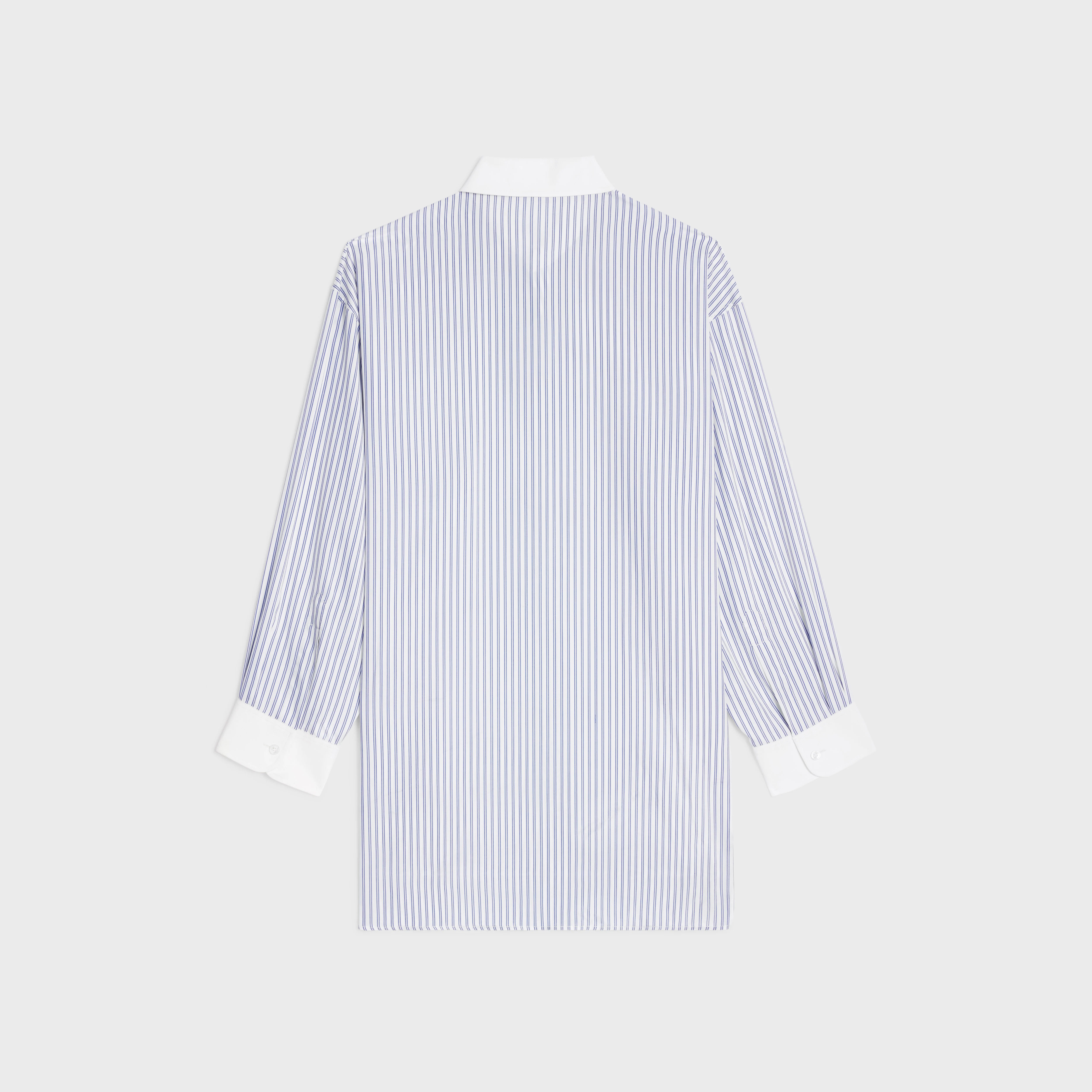 oversized shirt in striped silk fabric - 2