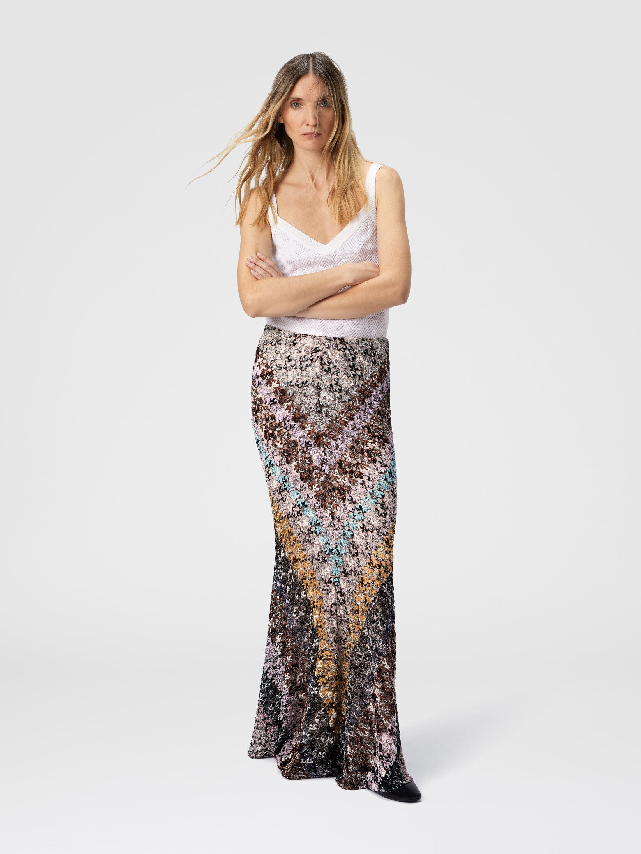 Missoni Flared Long Skirt In Lace in Multicoloured at Nordstrom - 2