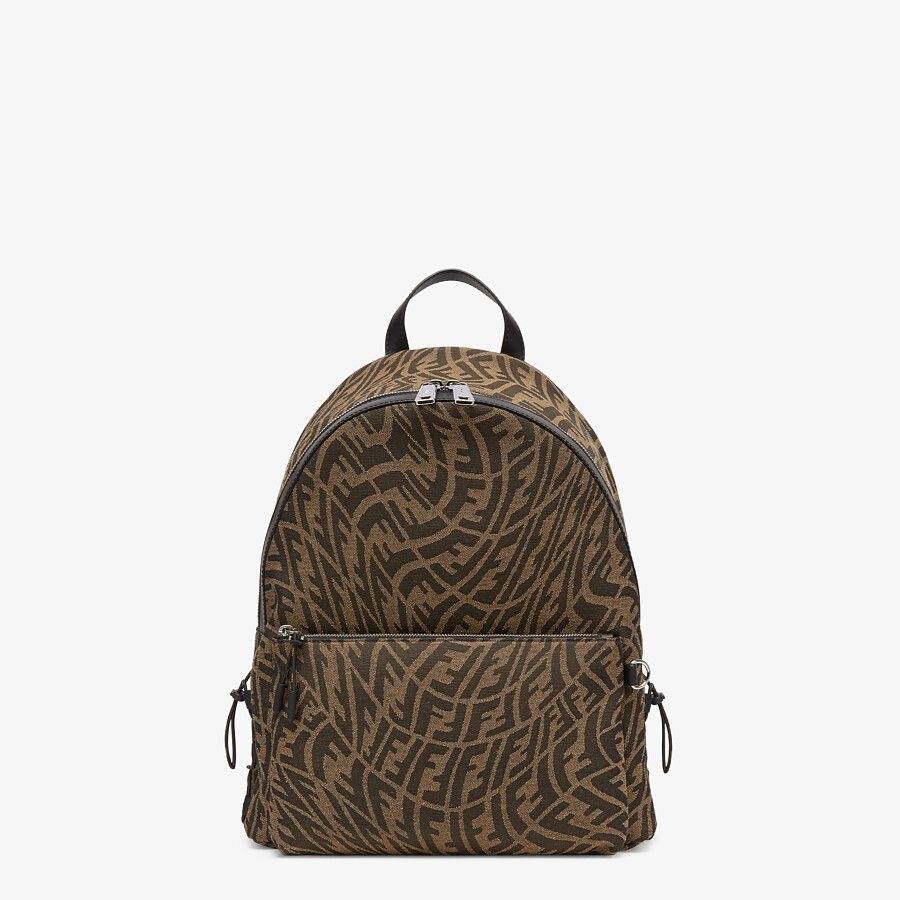 Backpack in brown FF Vertigo fabric - 1