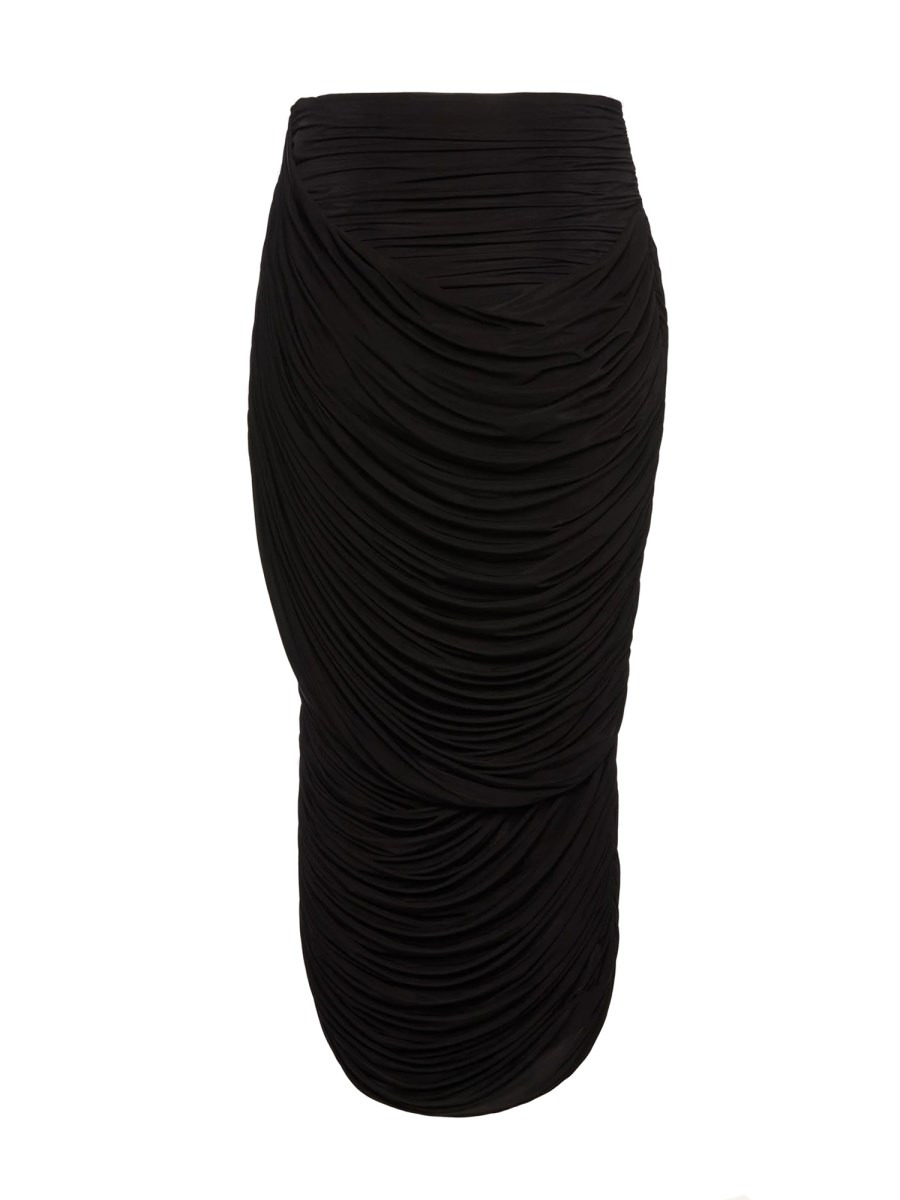 DRAPED MIDI SKIRT - 2