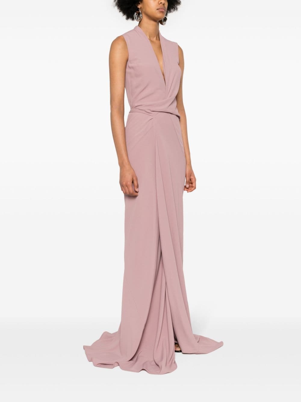 crepe wrap maxi dress - 3
