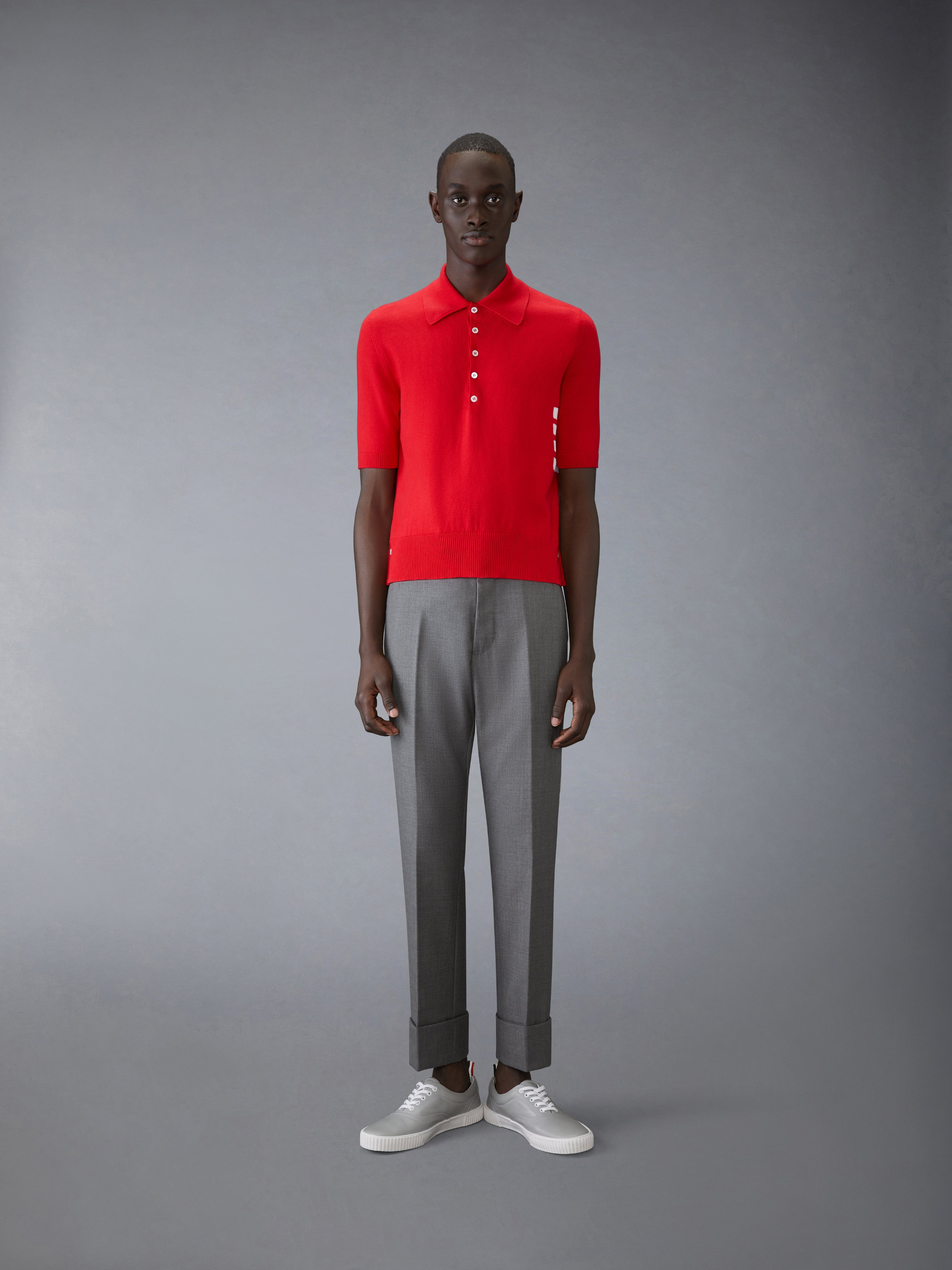Cotton 4-Bar Relaxed Fit Polo - 4