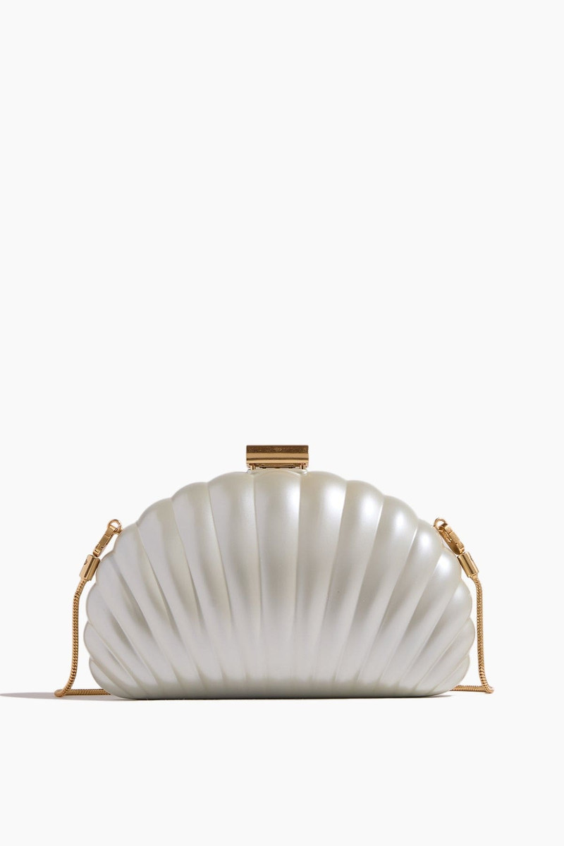 Monet Pearlized Shell Clutch in Ivory (TS) 1