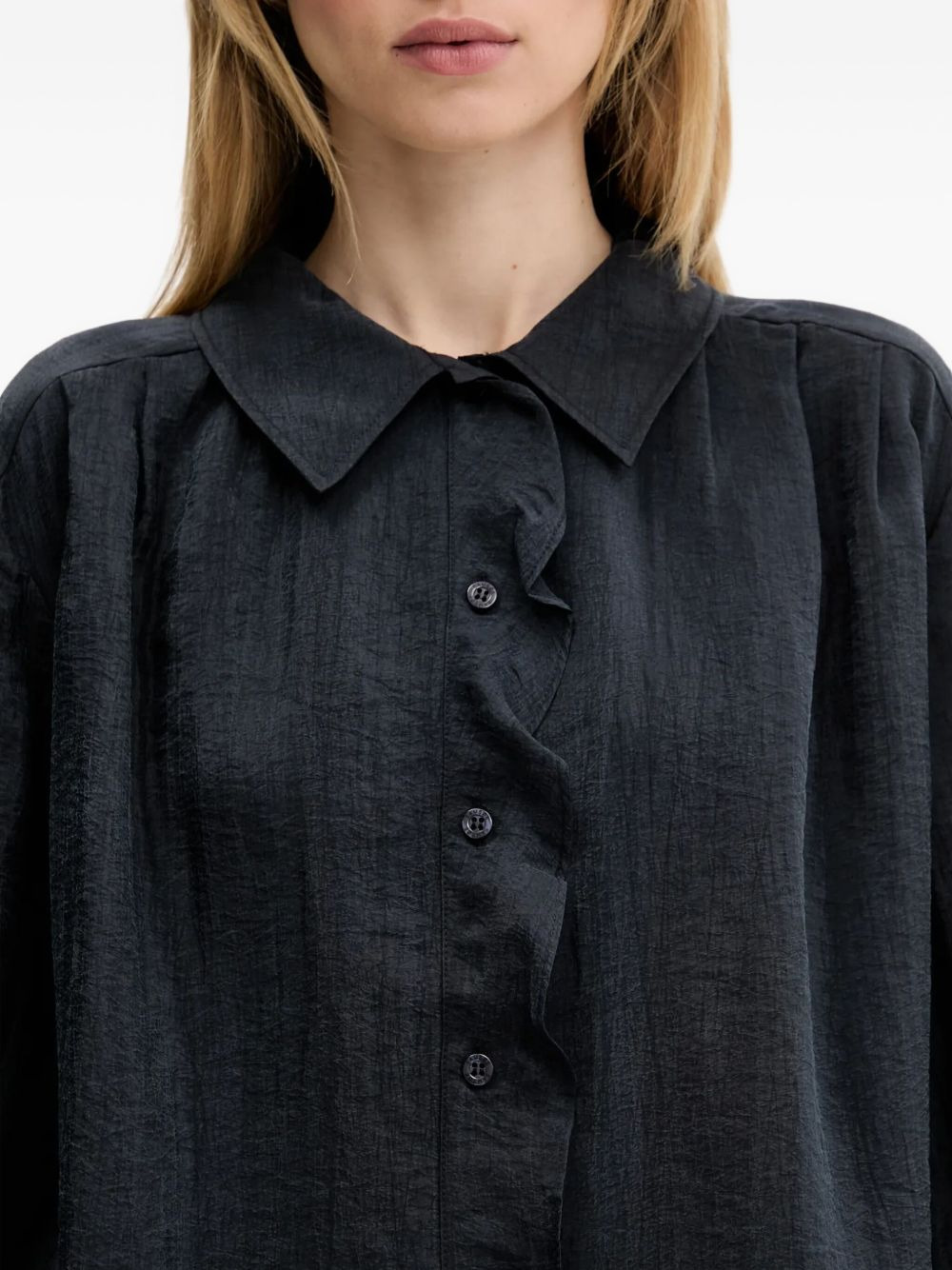 ruffled balloon-sleeve shirt - 5