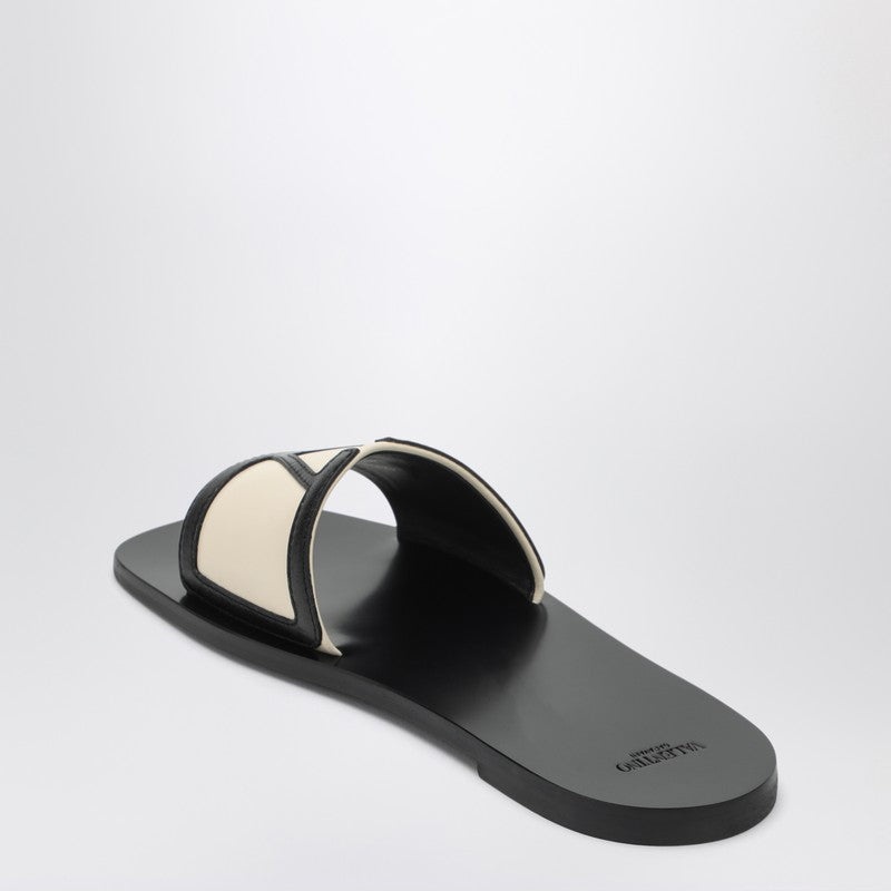 サンダル・ミュール VALENTINO GARAVANI VIVA SUPERSTAR BLACK CANVAS SLIDE SANDAL Viva Superstar Slide Sandal In Nappa Leather for Man in