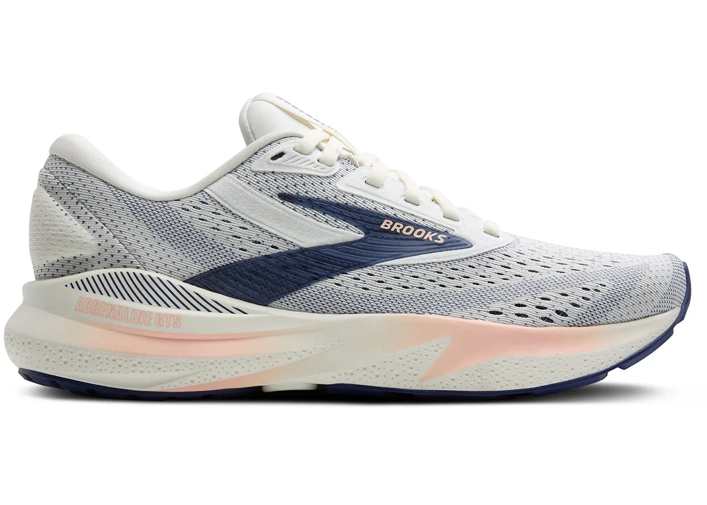 Brooks Adrenaline GTS 24 Grey Blue Ribbon Peach (Women's) - 1