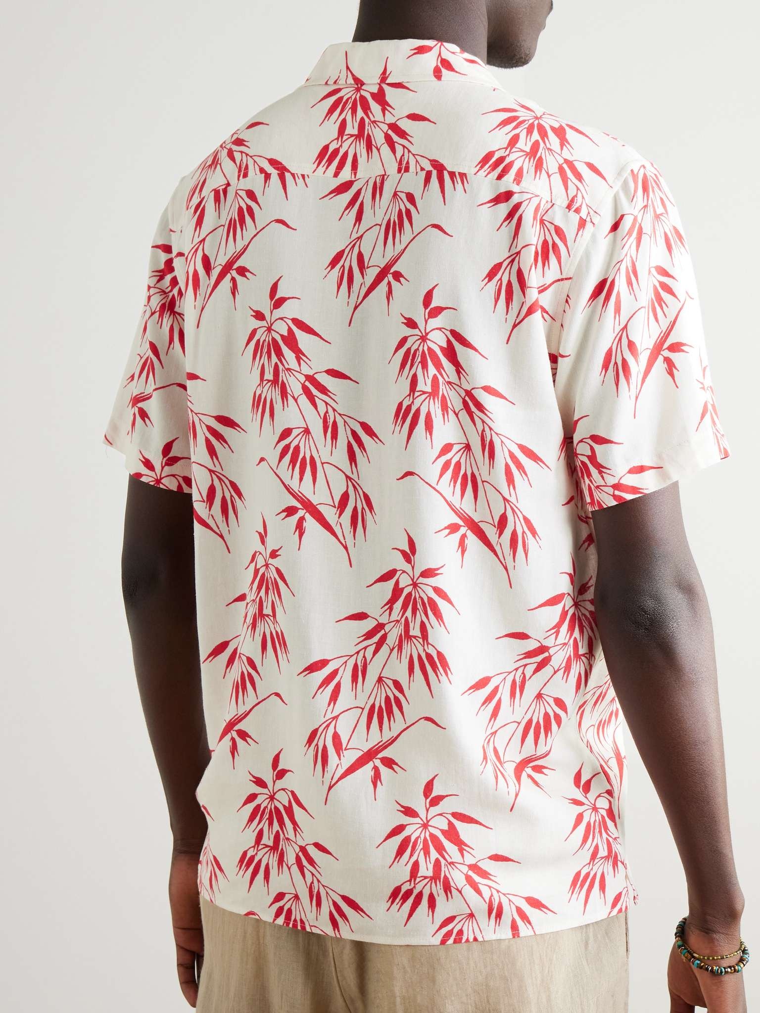 Hibbert Camp-Collar Floral-Print Linen Shirt - 3