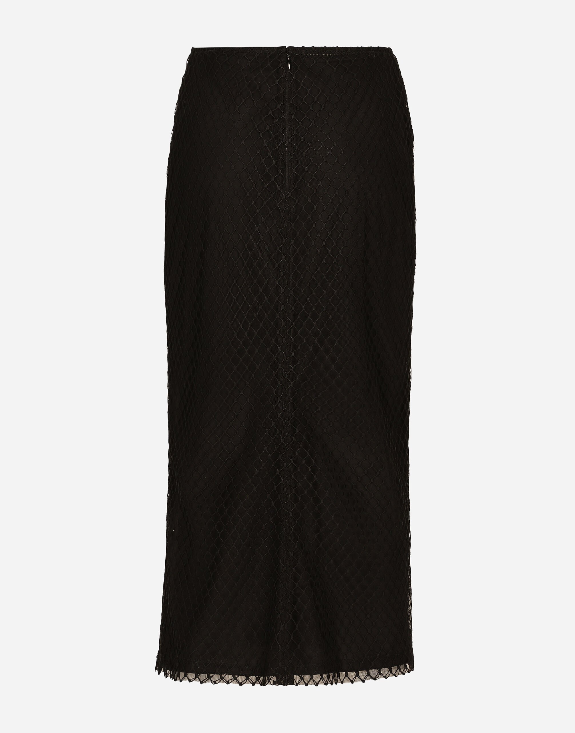 Mesh calf-length pencil skirt - 2