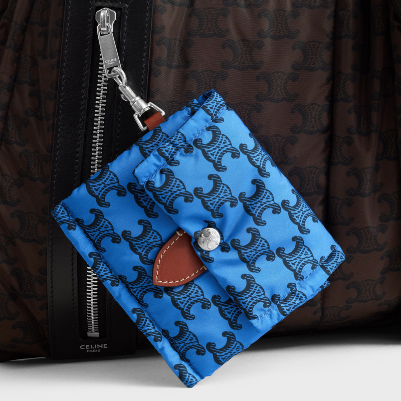 KEYRING CARD HOLDER CELINE PADDED IN NYLON AND CALFSKIN 6