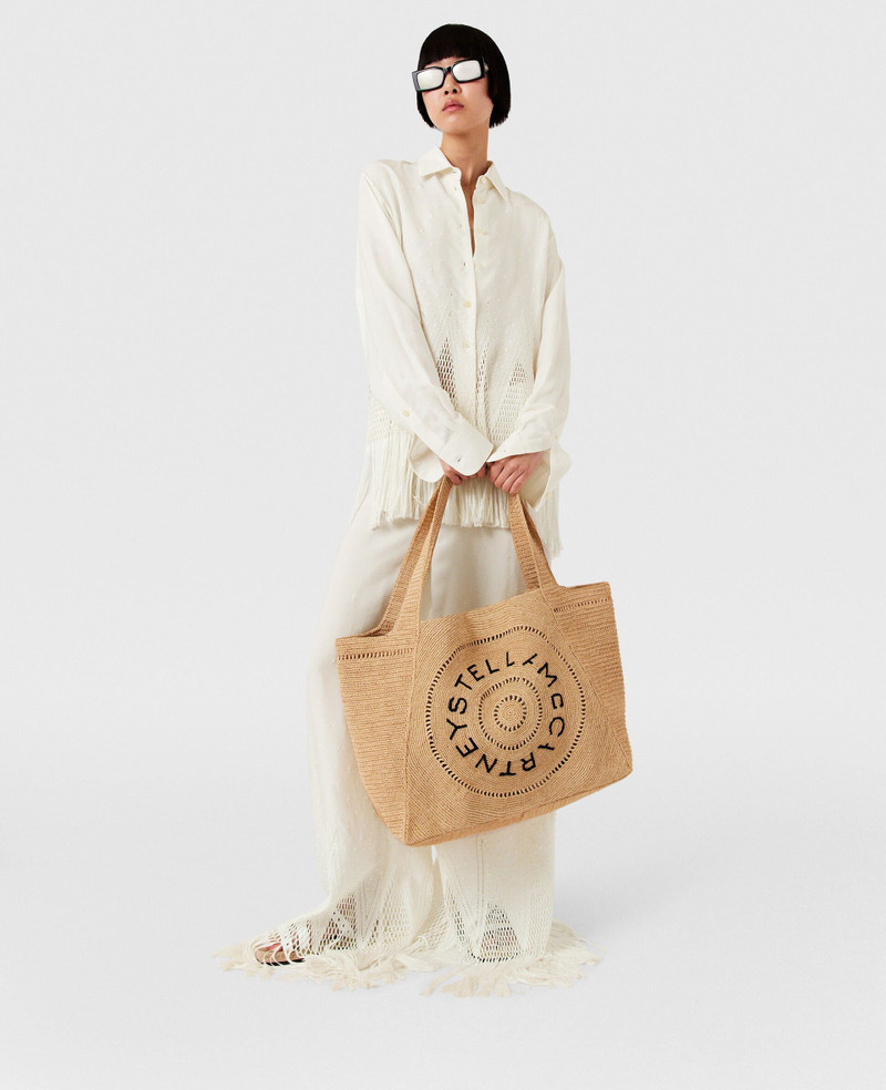 Stella McCartney Logo Raffia Large Tote Bag outlook