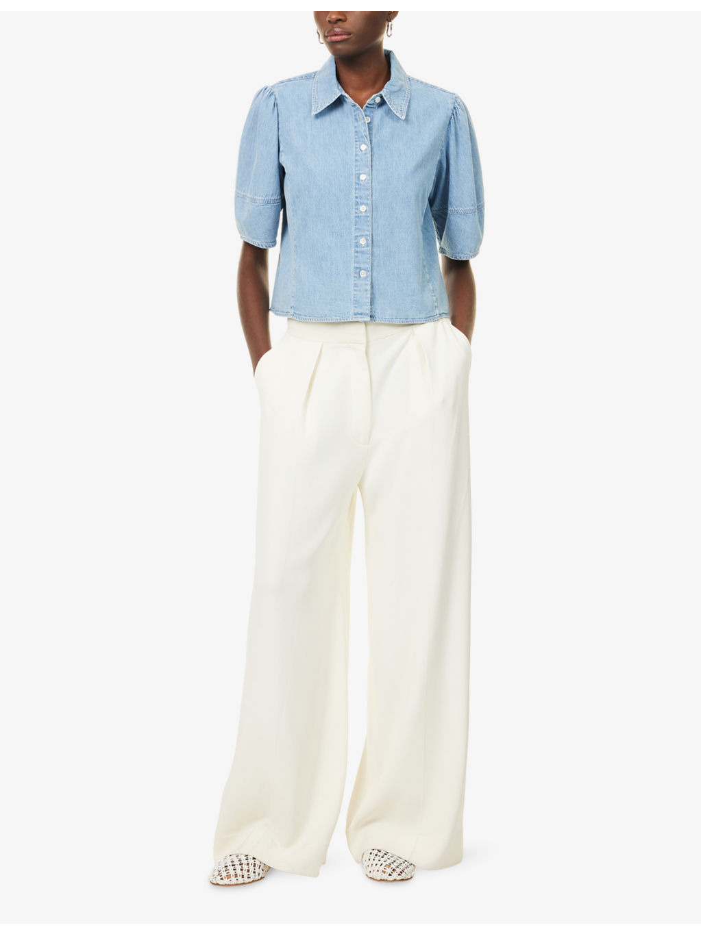 The Lantern Denim Blouse - 2