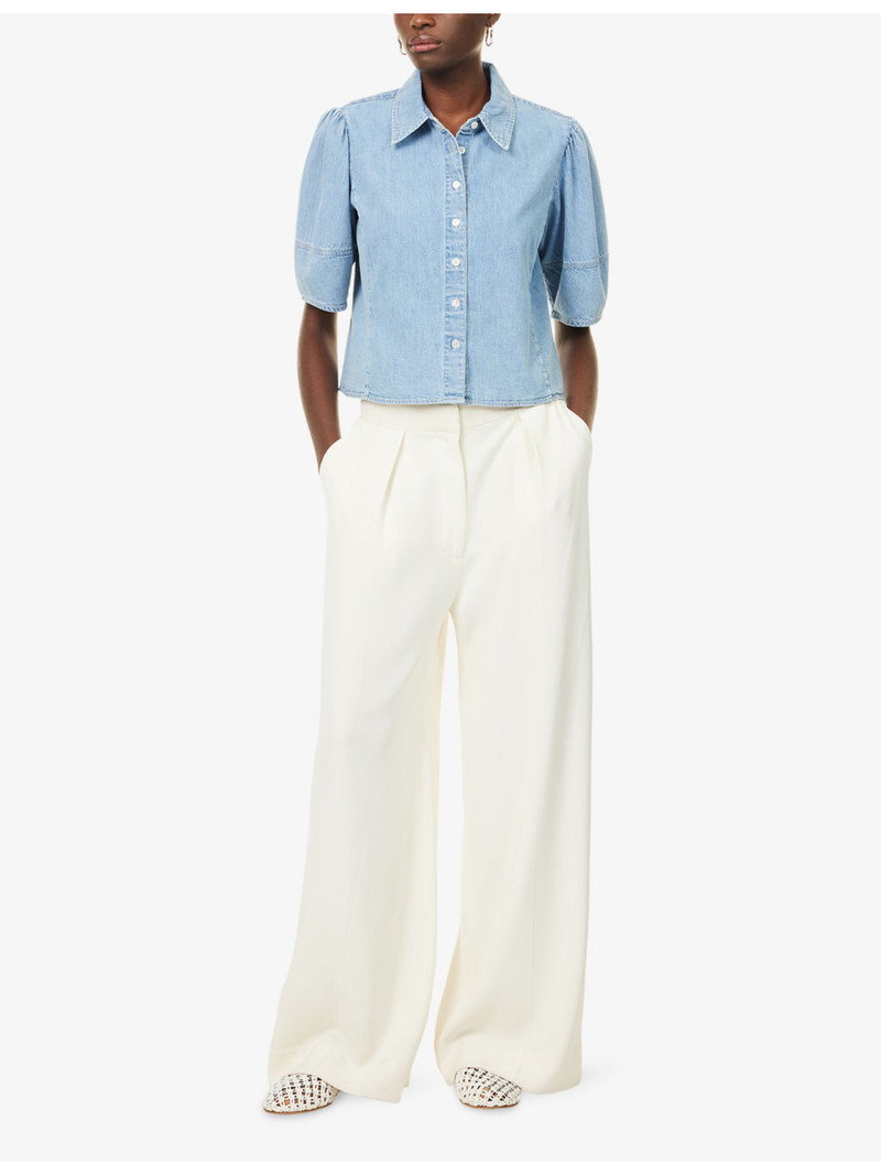 FRAME The Lantern Denim Blouse outlook