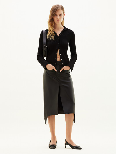 courrèges LONG SUSPENDERS LEATHER SKIRT outlook
