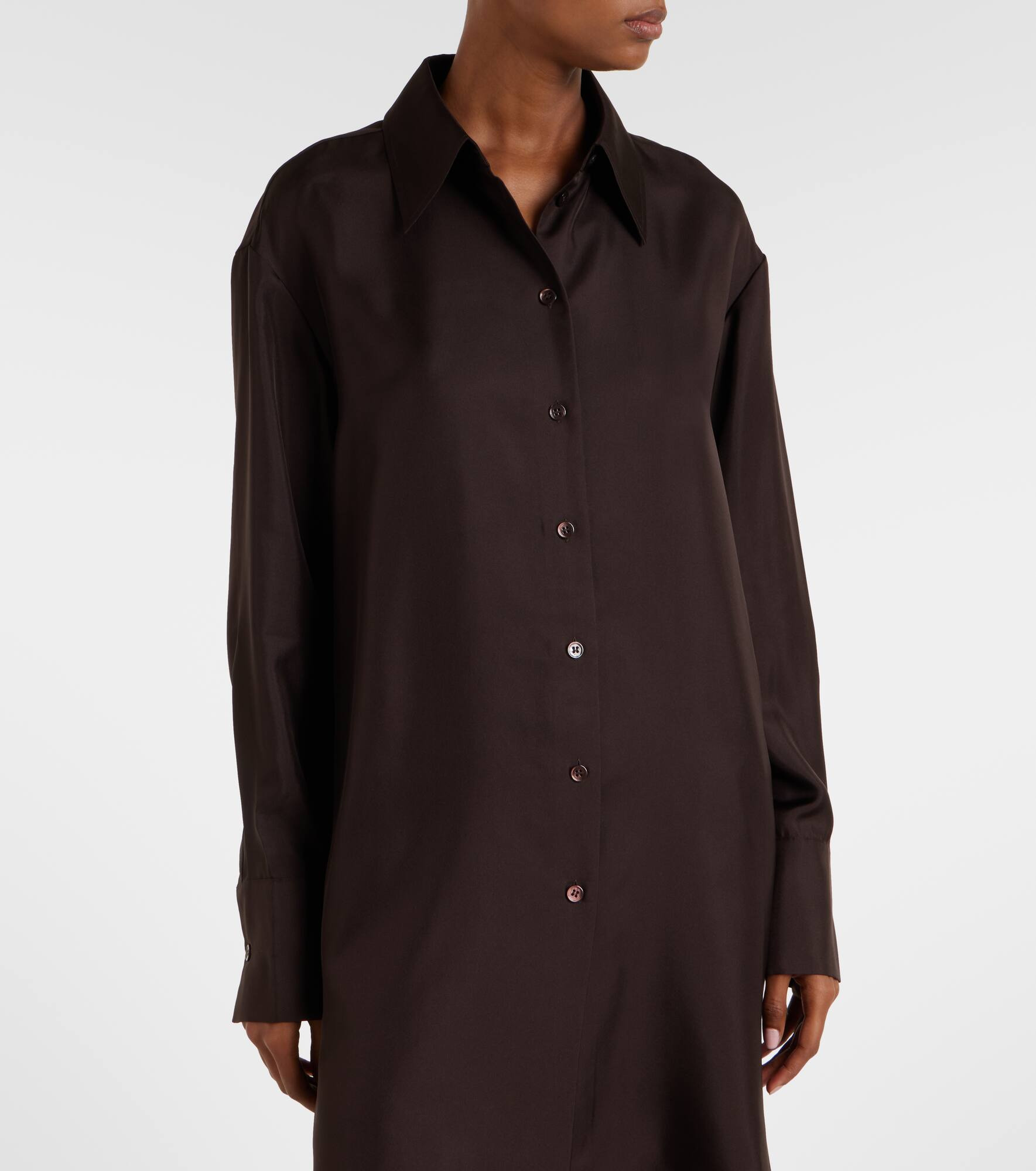 Oversized silk shirt - 6